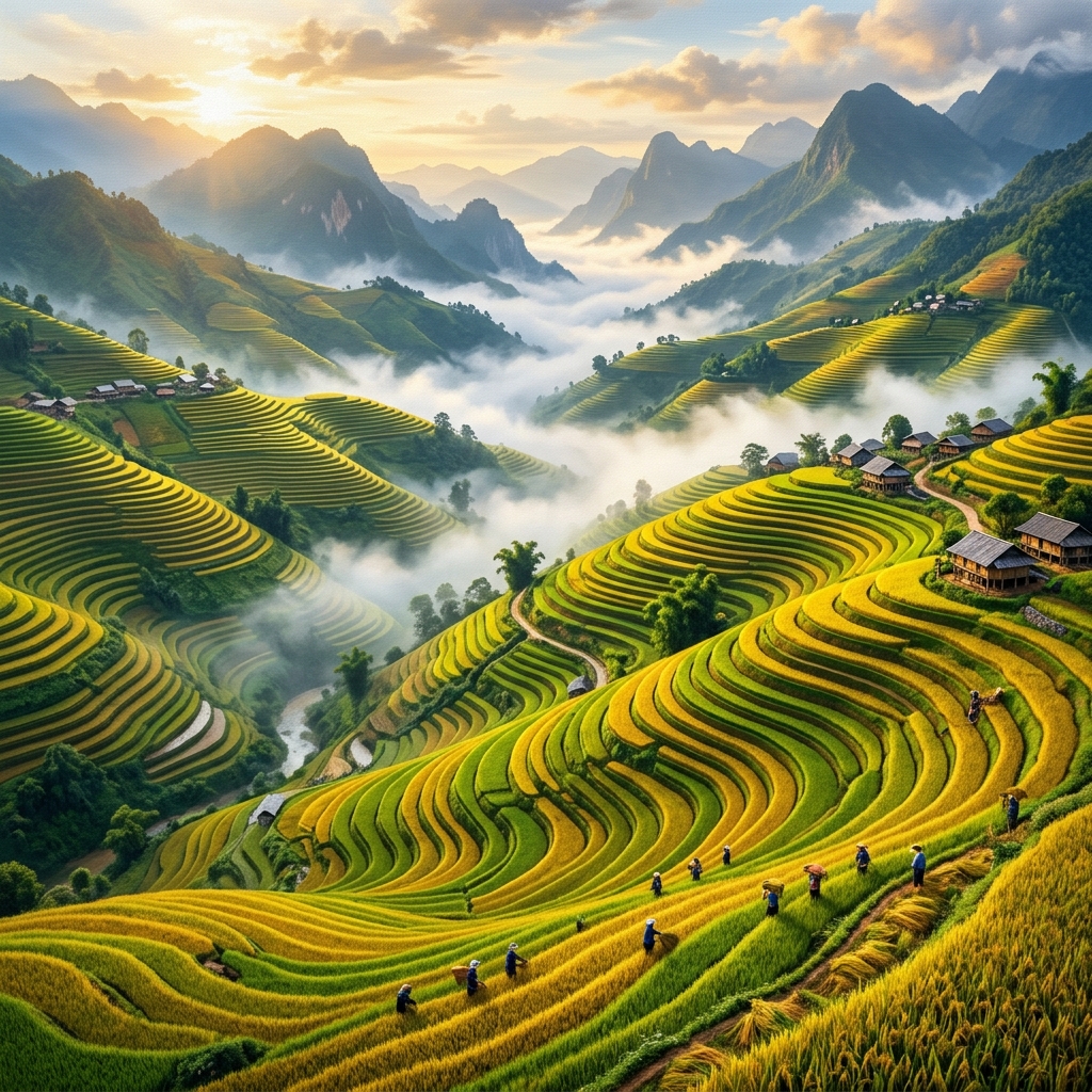 The Terraced Fields of Mu Cang Chai